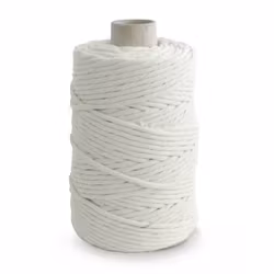 Makramégarn 5 mm - naturvit (100 m)