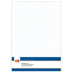 Linen cardstock A4 - White (10 st)