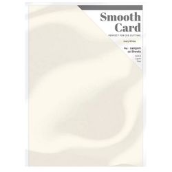 Smooth cardstock A4 - Ivory white (10 st)
