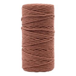 Makramégarn 3 mm - brun (100 m)