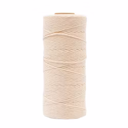 Makramégarn 2 mm - naturvit (200 m)