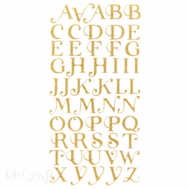 Stickers - BOKSTÄVER guld