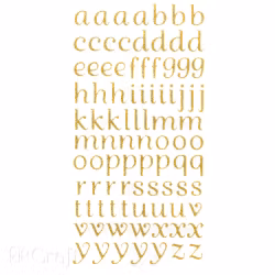 Stickers - Bokstäver guld