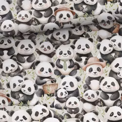Bomullsjersey Pandafamiljen