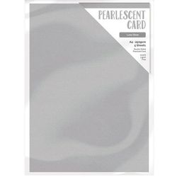 Pearlescent card A4 - Luna Silver (5 st)