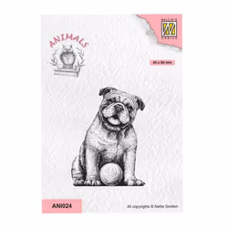 Clear stamp - Hund med boll