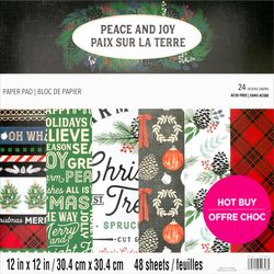 Papper 30 x 30 cm - Peace and Joy