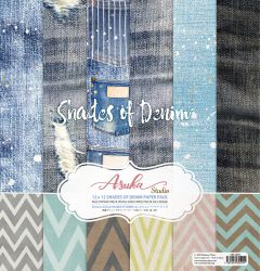 Papper 30 x 30 cm -  Shades of Denim