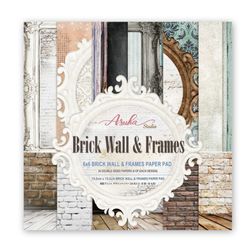 Papper 15 x 15 cm - Brick Wall and Frames
