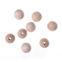 Runda träpärlor 30 mm (8 st)