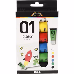 Akrylfärg set - Blank (6 x 20 ml)