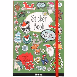 Bok med stickers - Jul