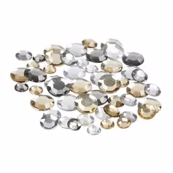 Runda rhinestones - beige mix