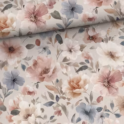 Bomullsjersey Blommig harmoni