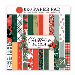 Papper 15 x 15 cm - Christmas Flora