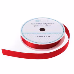 Glitterband 12 mm - röd (3 m)