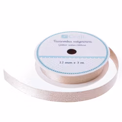 Glitterband 12 mm - ljusbeige (3 m)