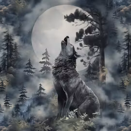 Joggingtyg Månskensvarg (55 x 75 cm)