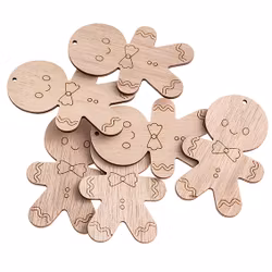 Trädekorationer - Pepparkaksgubbar (6 st)