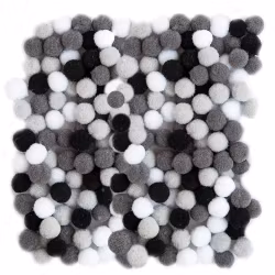 Små pompoms - Grå mix (120 st)