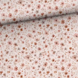 Bomullsjersey Ljusa småblommor