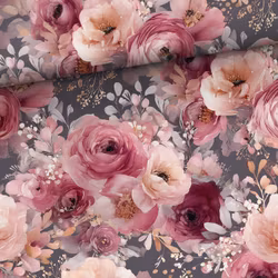 Joggingtyg Rosor grå