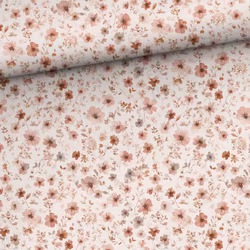 Bomullsväv Ljusa småblommor