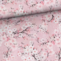 Bambuväv Körsbärsblom rosa