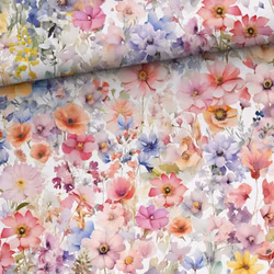 Bomullsjersey Vildblommor