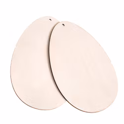 Ägg i trä - med hål (2 st)