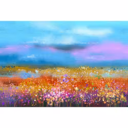 Joggingtyg - Abstrakt äng (110 x 72 cm)