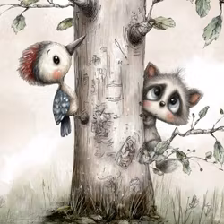 Joggingtyg - Trädvänner (40 x 50 cm)