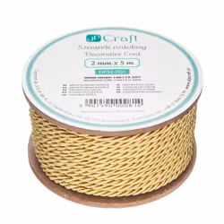 Dekorsnöre 2 mm - Guld (5 m)