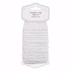 Raffiaband 30 mm - Vit (2 m)