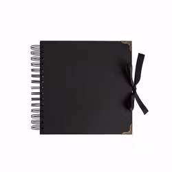 Scrapbook 20 cm - Svart med metallhörn