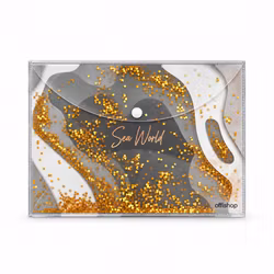 A5-mapp med glitter - Grå