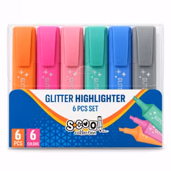 Glitter highlighters (6 st)
