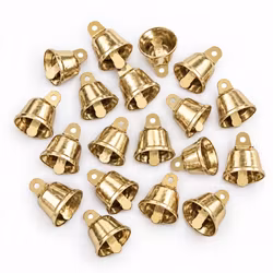 Bjällror 14 mm - Guld (20 st)