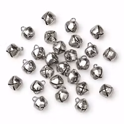 Bjällror 10 mm - Silver (30 st)