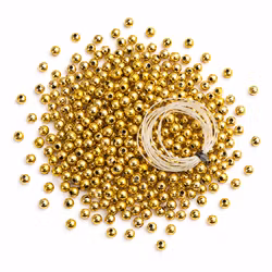 Runda pärlor - Guld (350 st)