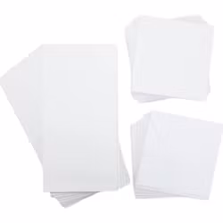 Kort och kuvert 13,5 x 13,5 cm - Vit (50 set)