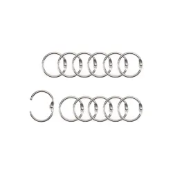Bokbindningsringar 20 mm - Silver (12 st)