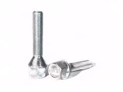 M12x1,25 Hjulbolt bolt 42mm - 19mm Top - Sølv