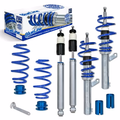 BlueLine Coilover Kit suitable for BMW 3er (E30) 316, 316i, 318i, 320i, 323i, 325i and 324D/TD year 11.1982-1.1991