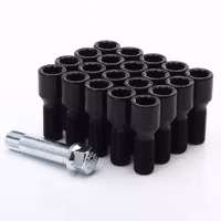 BLACK star bolts 12x1,5 + Key -set