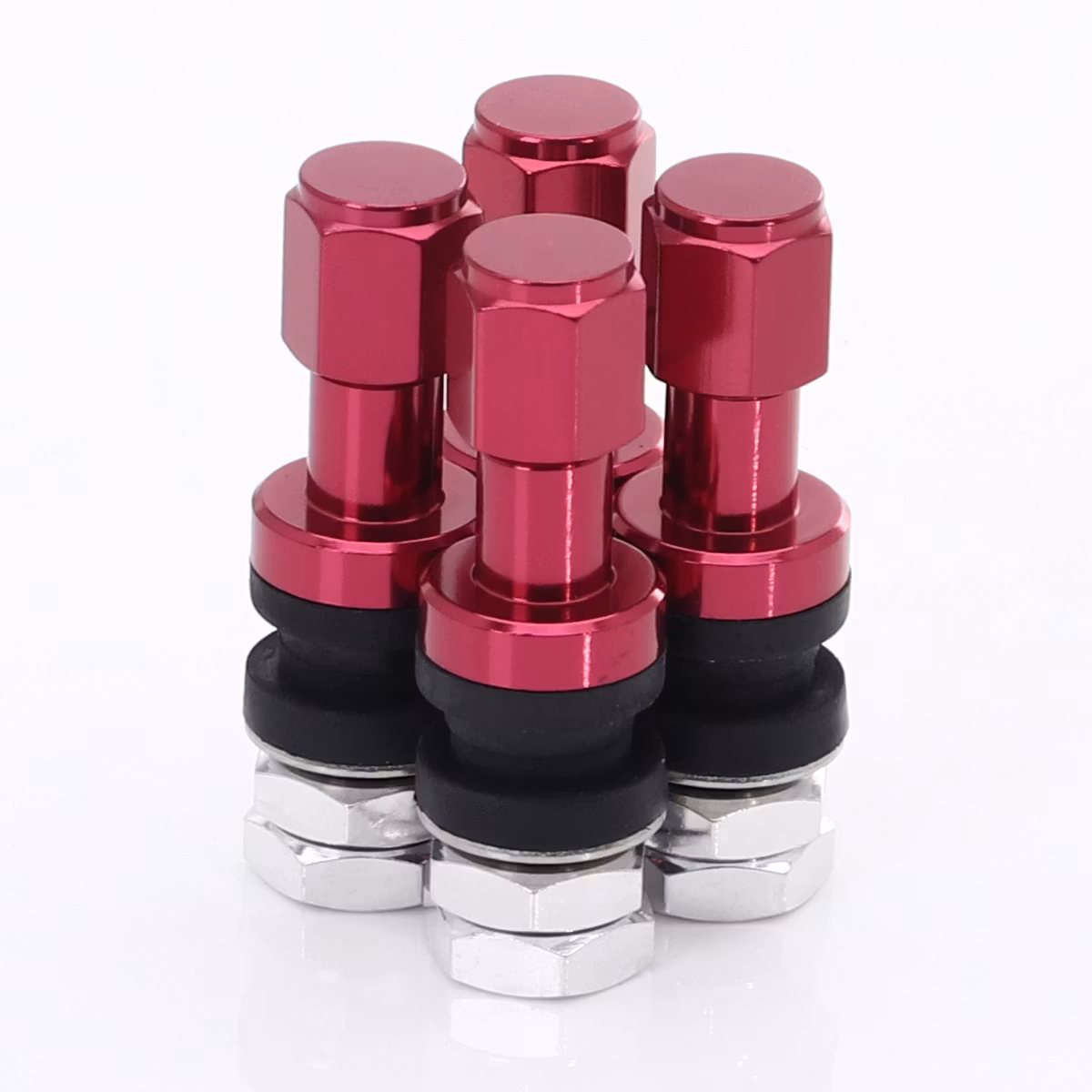 SET OF ALUMINUM AIR VALVES JR V2 - RED