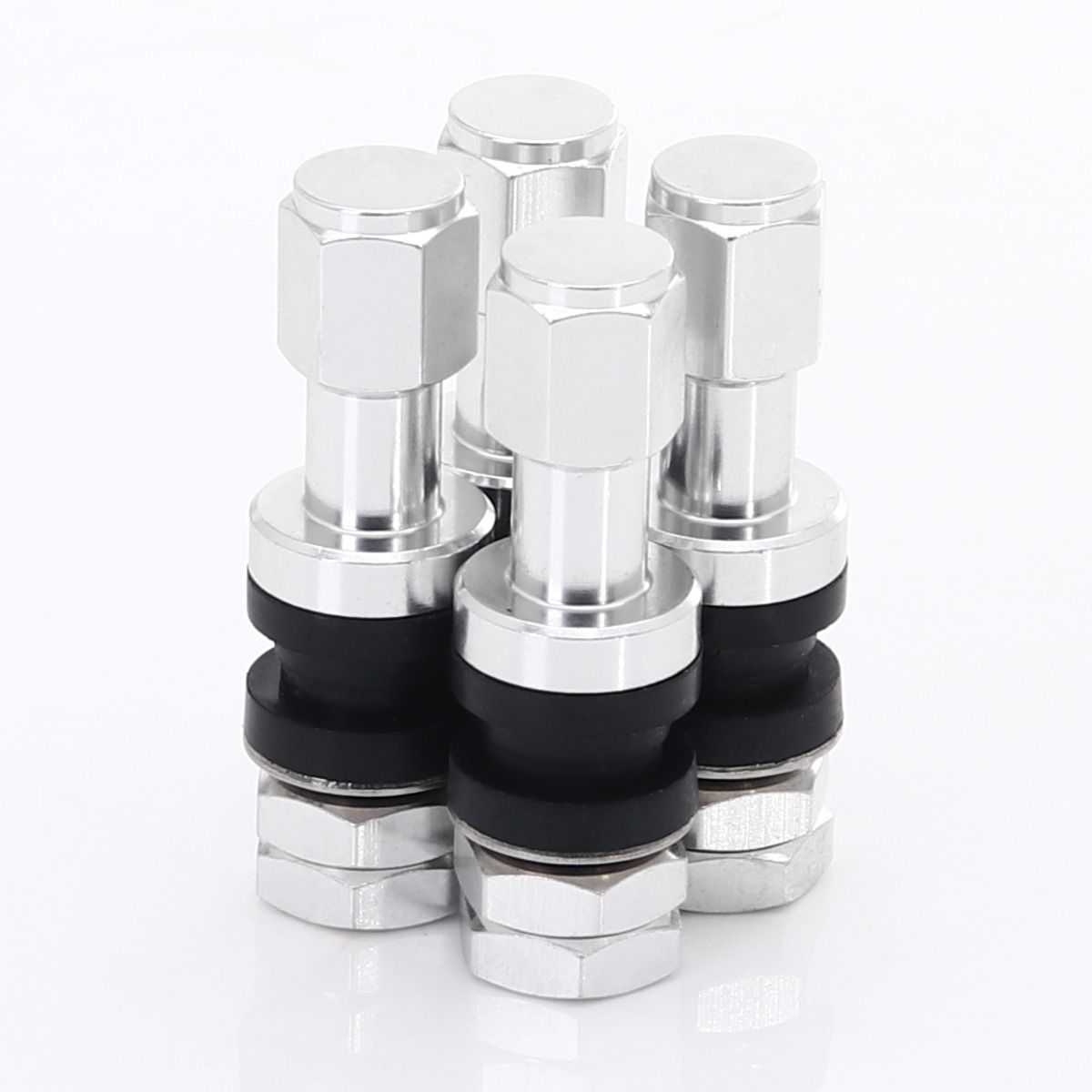SET OF ALUMINUM AIR VALVES JR V2 - SILVER.