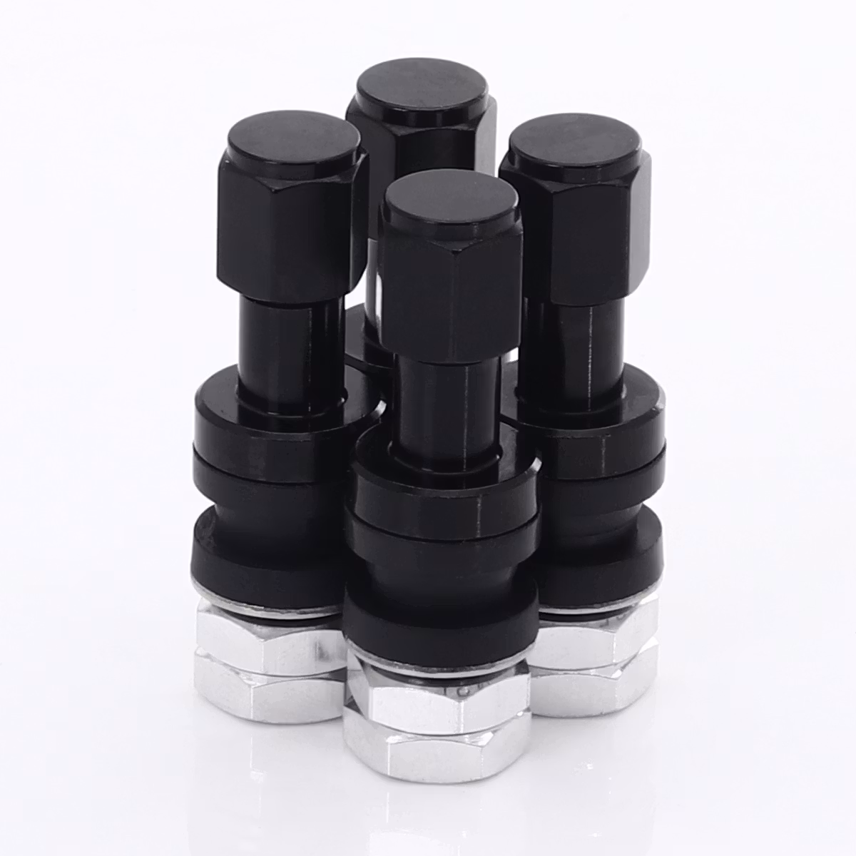 SET OF ALUMINUM AIR VALVES JR V2 - BLACK