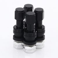 SET OF ALUMINUM AIR VALVES JR V2 - BLACK