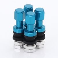 SET OF ALUMINUM AIR VALVES JR V2 - BLUE